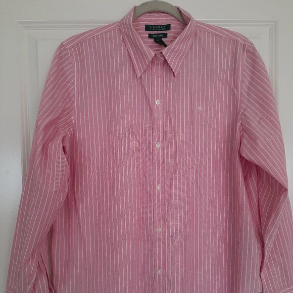 Laurel Ralph Lauren button down‎ shirt size XL 100% cotton - Picture 1 of 6